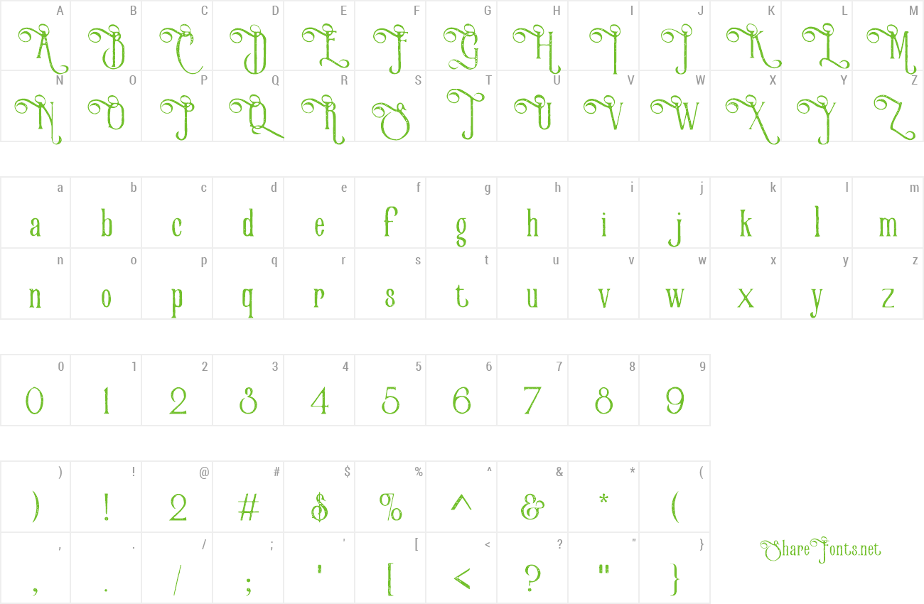 Font Victorian Parlor preview